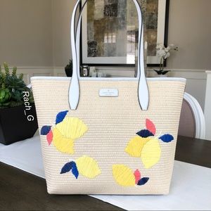 Kate Spade Straw Lemon Zest Tote. I used a few times. No tags. Great purse.